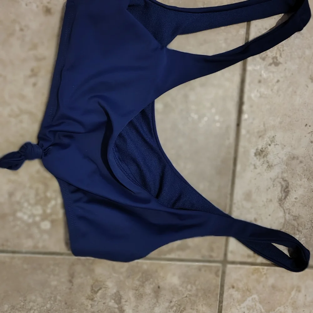 Navy Blue Bikini Top Padded Nwot